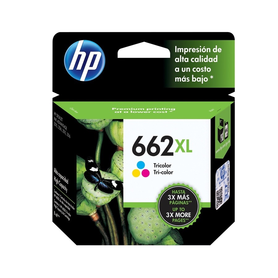 HP 662XL - Alto rendimiento - color (cian, magenta, amarillo)