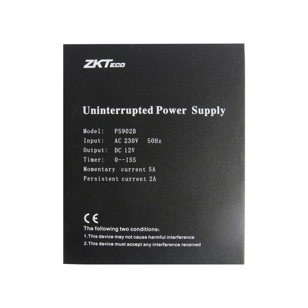 Fuente para control de acceso 12VDC, 2AMP ZK-PS902B