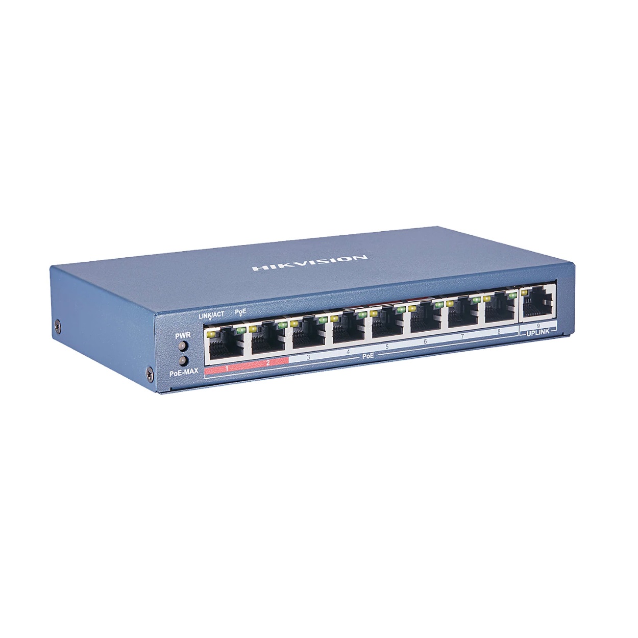 Switch 8 Puertos Poe 10/100Mb + 1 Puertos 10/100Mb 58 Watts Hikvision